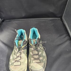 Salomon Green and Black Combat Boots